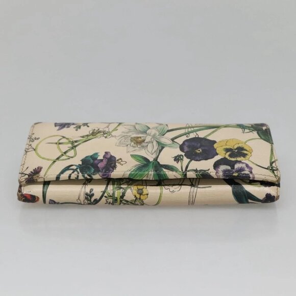 GUCCI Long Wallet Leather Ivory Silver Auth 140424 - Picture 6 of 13
